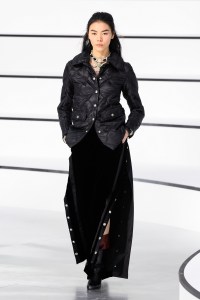 Model on the catwalk