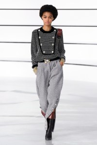 Model on the catwalk
