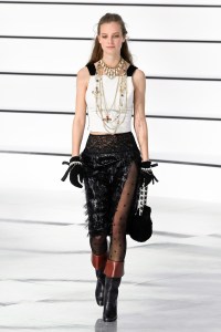 Model on the catwalk