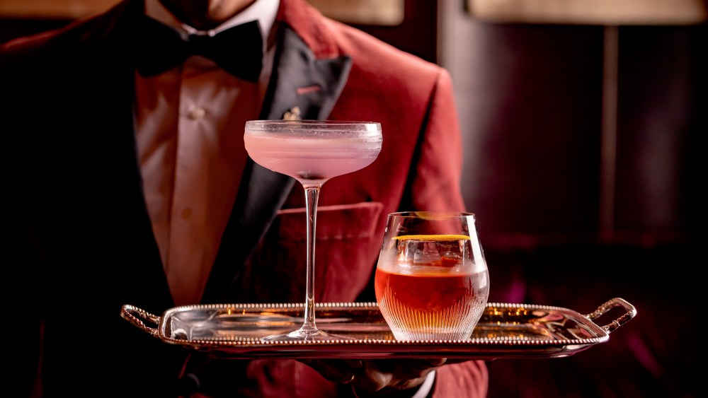 Vieux Carré and Aviation cocktails.