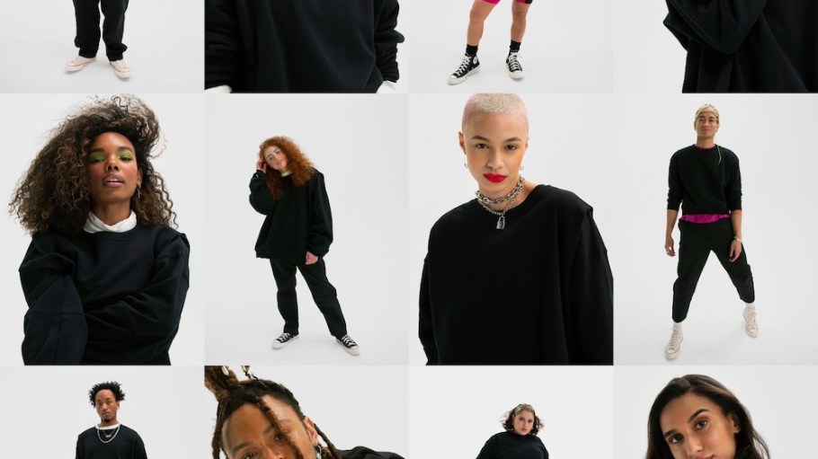 Footwear brand Converse will launch Shapes, its first apparel line, featuring genderless styles in four sizes according to body shape.