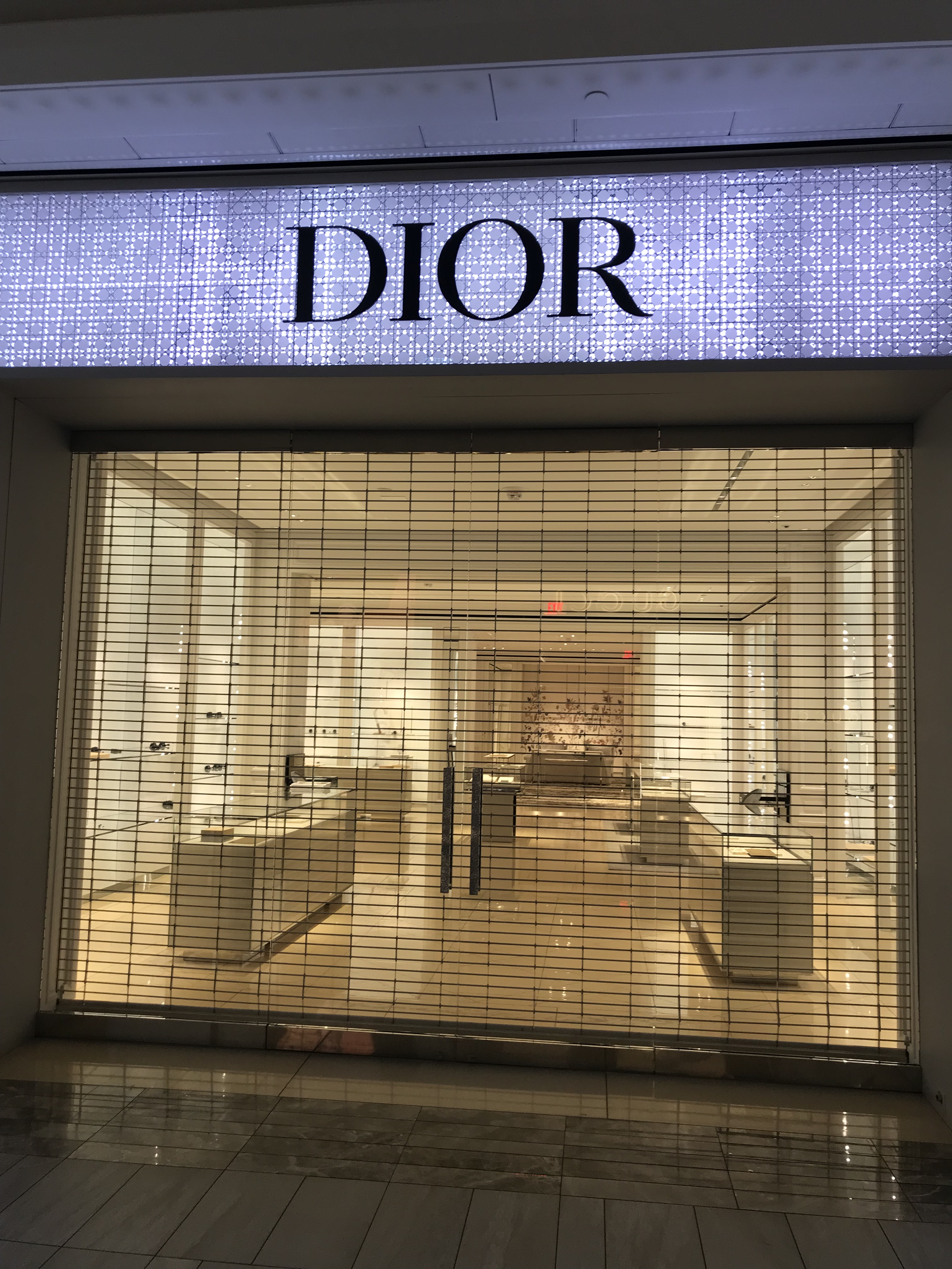 Dior has removed merchandise from the public’s view in its Boston store.