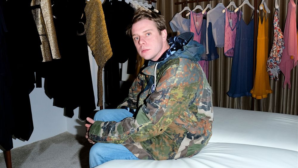 Jonathan Anderson in his new Soho store