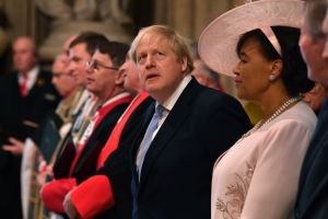 Prime Minister Boris Johnson (C) attends the annual Commonwealth Service at Westminster Abbey in LondonCommonwealth Day Service, Westminster Abbey, London, UK - 09 Mar 2020