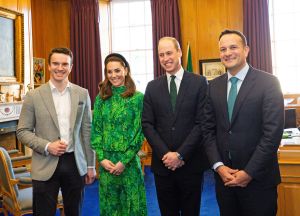 Matthew Barrett, Catherine Duchess of Cambridge, Prince William and Taoiseach of Ireland Leo Varadkar
Prince William and Catherine Duchess of Cambridge visit to Ireland - 03 Mar 2020
The Duke and Duchess of Cambridge on the first day of their 3 day visit to Ireland met with the Taoiseach  Leo Varadkar with his partner Matthew Barrett at Government Buildings, Dublin