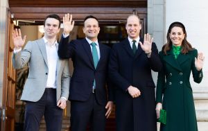 Matthew Barrett, Catherine Duchess of Cambridge, Prince William and Taoiseach of Ireland Leo VaradkarPrince William and Catherine Duchess of Cambridge visit to Ireland - 03 Mar 2020The Duke and Duchess of Cambridge on the first day of their 3 day visit to Ireland met with the Taoiseach Leo Varadkar with his partner Matthew Barrett at Government Buildings, Dublin