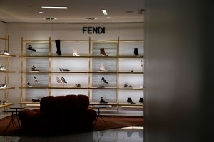 Fendi is one of 15 shoe shop-in-shops.