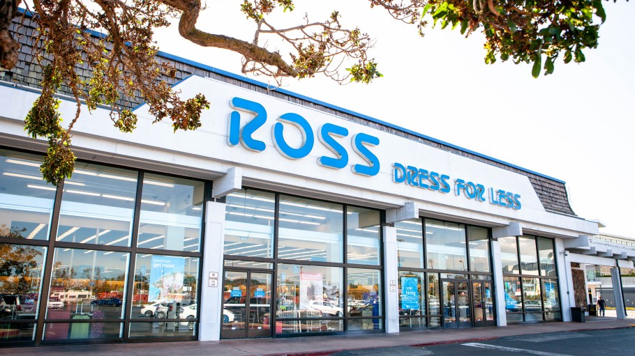 Ross store entrance and logo. Ross Stores is an American chain of off-price department stores.