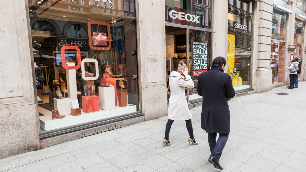 Italian footwear brand Geox is closing stores amid COVID-19's rapid spread that has restricted movement and commerce across the country.