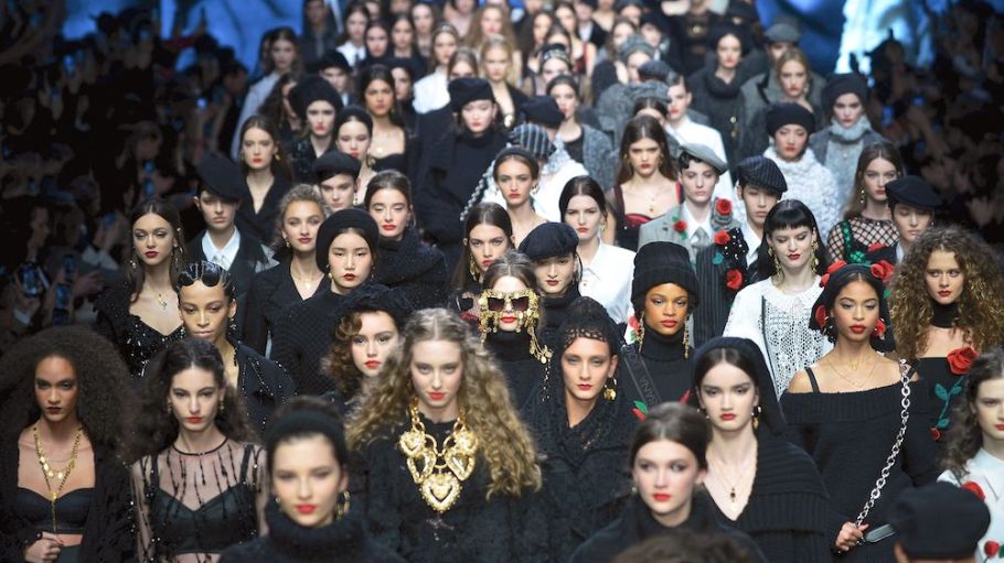Fashion trends inspired by the flapper era like these from Dolce & Gabbana led fashion search engine Tagwalk's list of the most-searched trends for Fall/Winter 20-21.