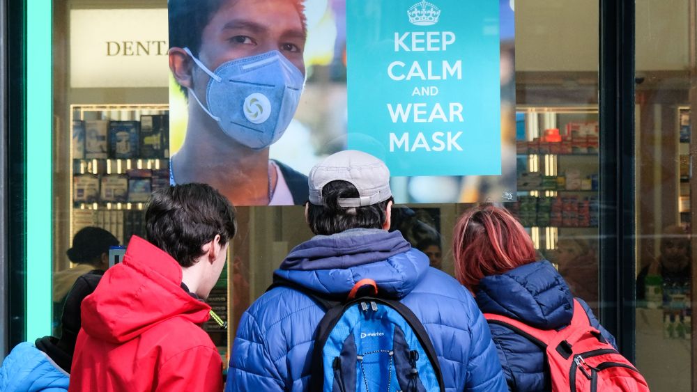 Pharmacy on Oxford Street selling face masks.Coronavirus outbreak, London, UK. - 6 Mar 2020