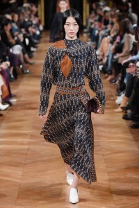 Model on the catwalk