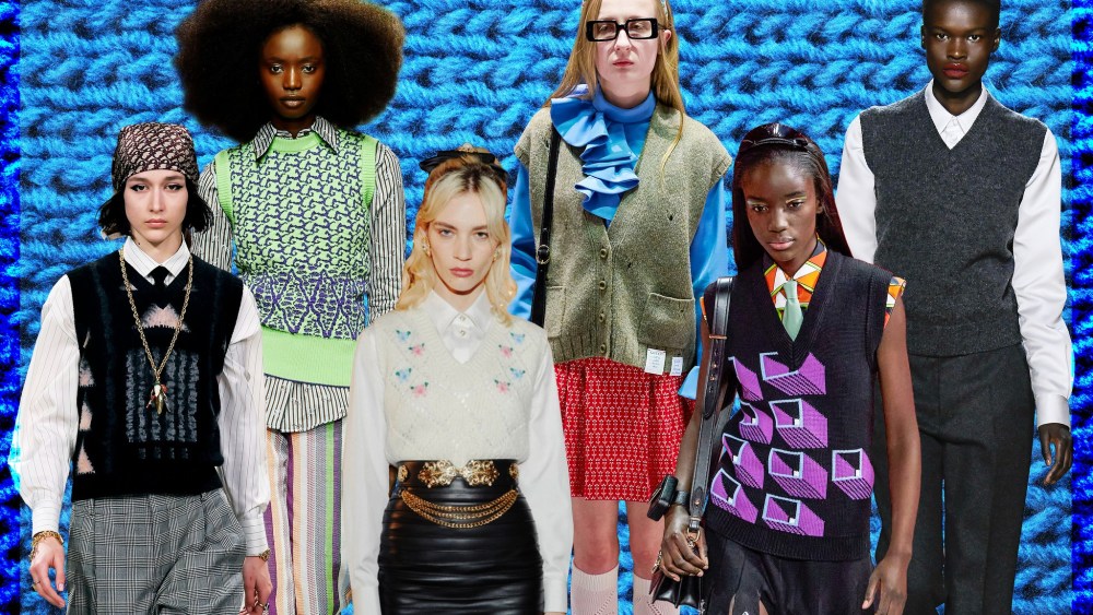 Fall looks from Dior, Kenneth Ize, Alessandra Rich, Gucci, Prada, and Marc Jacobs.