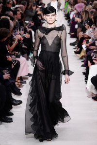 Model on the catwalk