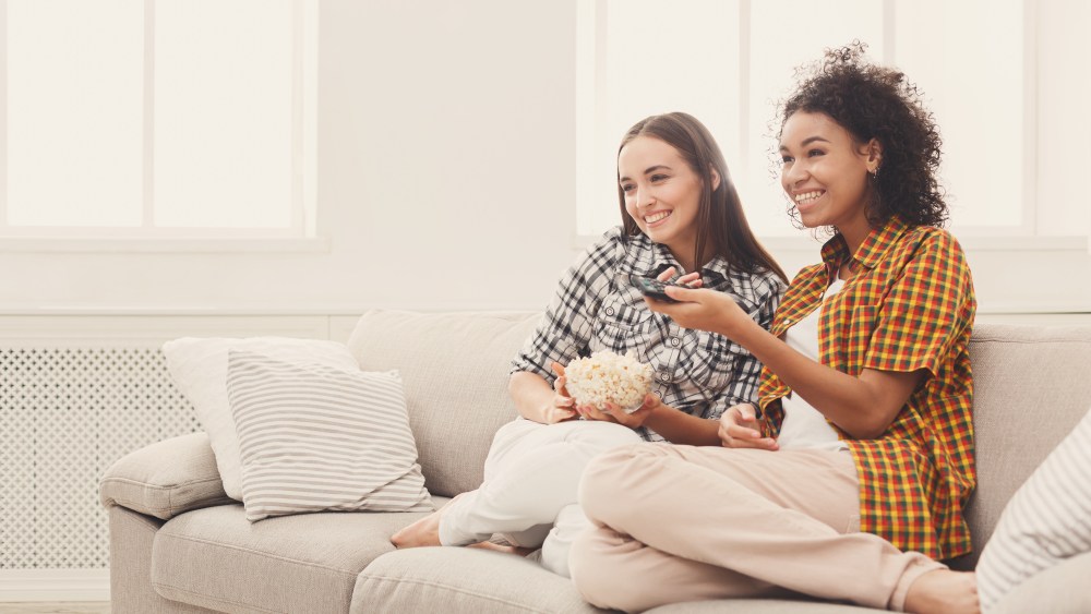 watching tv
