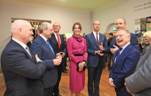 Tánaiste Simon Coveney, Catherine Duchess of Cambridge, Prince William, Fianna Fáil leader Micheál Martin and outgoing Labour Party leader Brendan Howlin attend an event at the Museum of Literature during the Royal visitPrince William and Catherine Duchess of Cambridge visit to Ireland - 04 Mar 2020