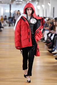 Model on the catwalk