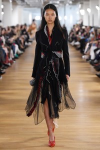 Model on the catwalk