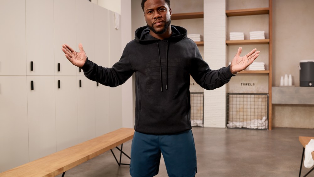 Kevin Hart in a campaign image for the new Fabletics Men line.