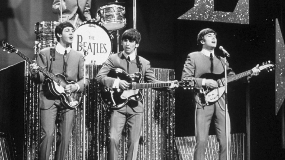 The Beatles at the BBC Studios, London, Britain, 1963.