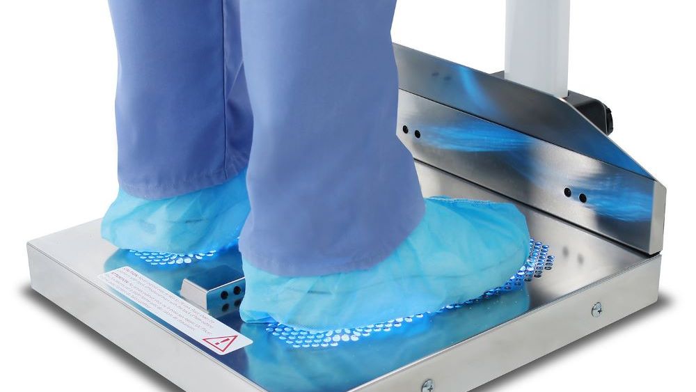 New footwear cleaning device HealthySole Plus is said to remove 99.5 percent of the coronavirus from footwear with ultraviolet light.