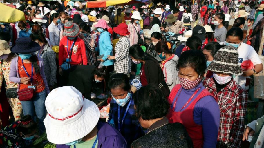 Cambodian workers who have been laid off amid the growing coronavirus crisis will receive a much smaller partial salary than promised.