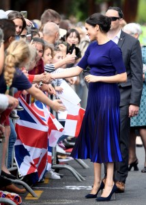 Meghan Duchess of Sussex wearing Givenchy.