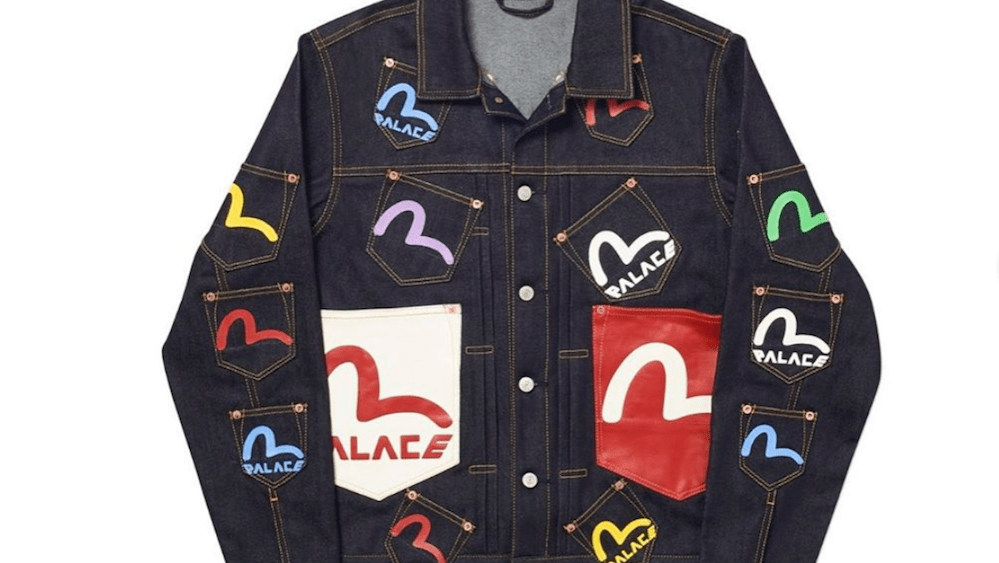 London-based Palace and Japanese denim brand Evisu partnered on a denim-heavy collection honoring the ‘90s club scene in London.