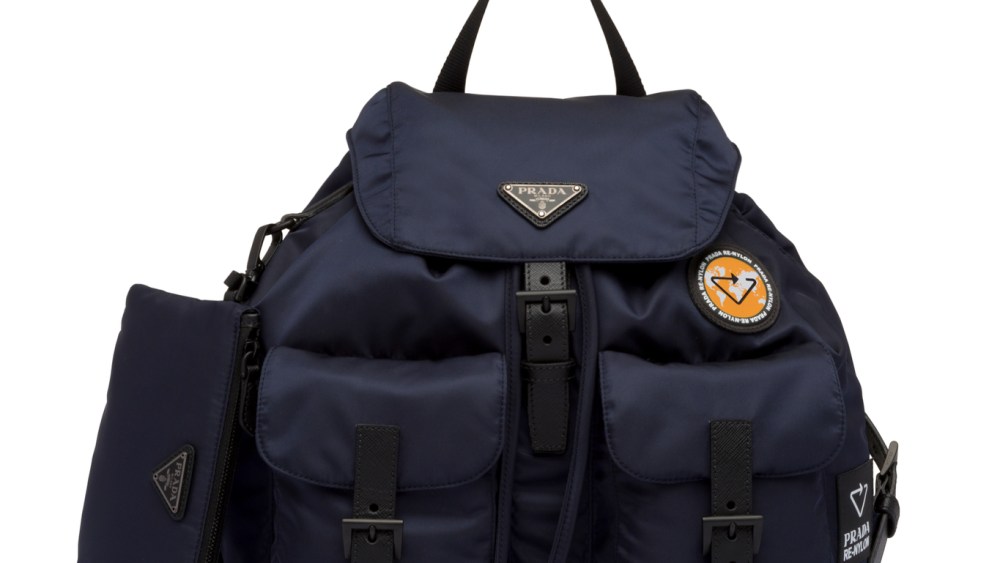 Prada’s Re-Nylon backpack, an iconic style in new regenerated nylon.