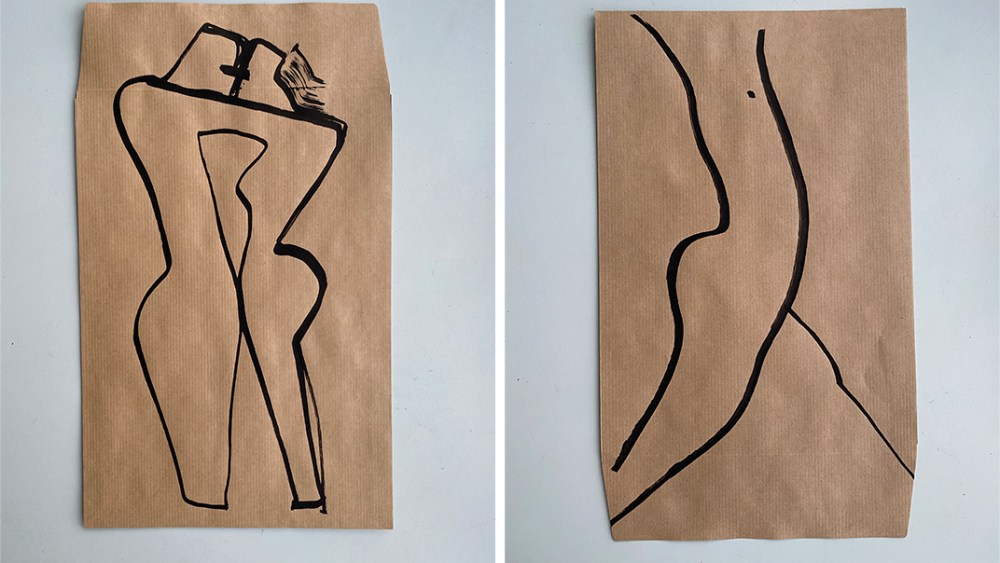 Drawings up for auction by Felipe Oliveira Baptista.
