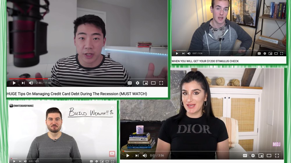 Financial influencers youtube instagram