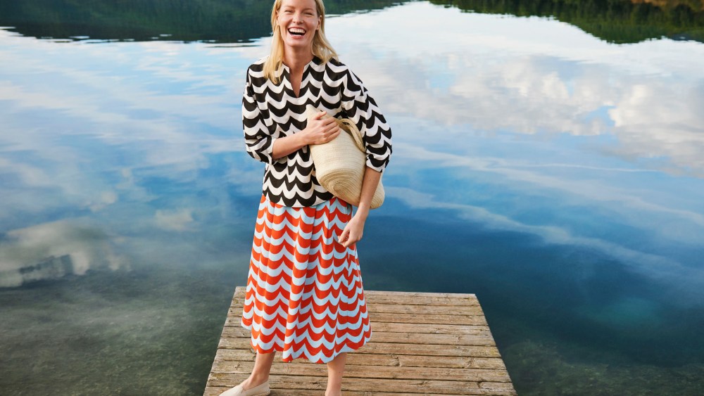 A look from the Marimekko-Uniqlo collaboration.
