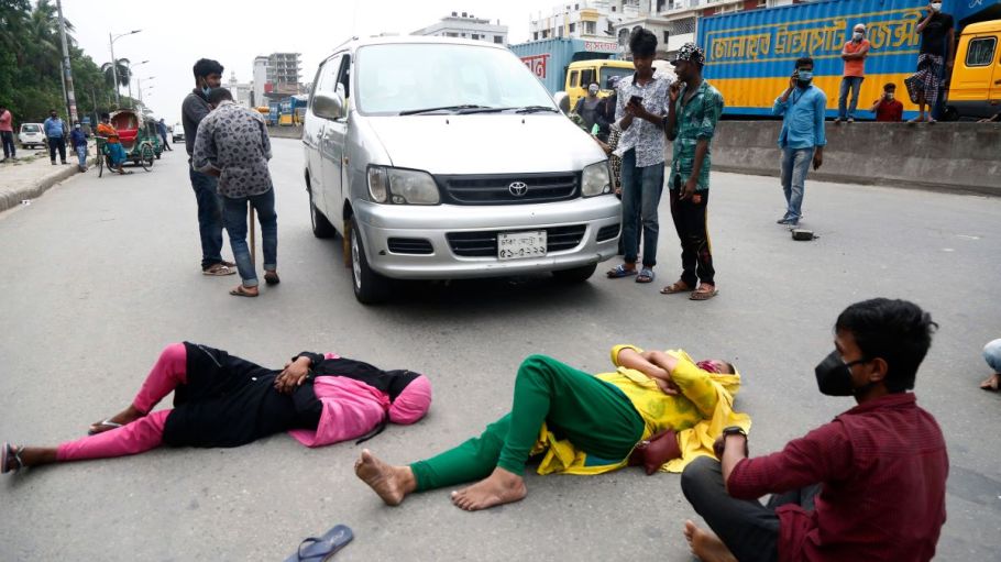 Bangladesh garment workers took to the streets, saying they were more afraid of starvation due to unpaid wages than contracting COVID-19.