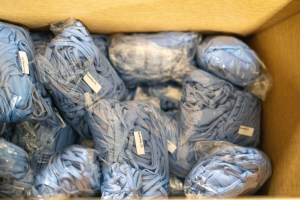 Masks are bundled in sets of 25. Best told WWD that a network of manufacturers partnered to cover production costs and offer the masks pro-bono.