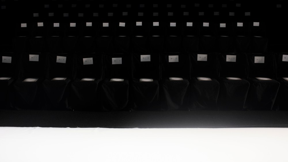 Empty fashion show chairs