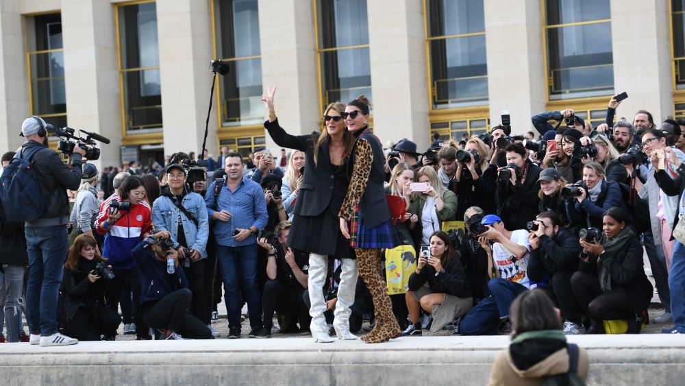 Anna Dello Russo and Giovanna BattagliaStreet Style, Spring Summer 2018, Paris Fashion Week, France - 02 Oct 2017