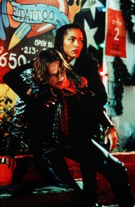 Strange Days (1995) directed by Kathryn Bigelow, Costume Designer Ellen Mirojnick