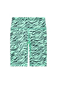 FableticsÕ high-waisted printed PowerHold shorts.
