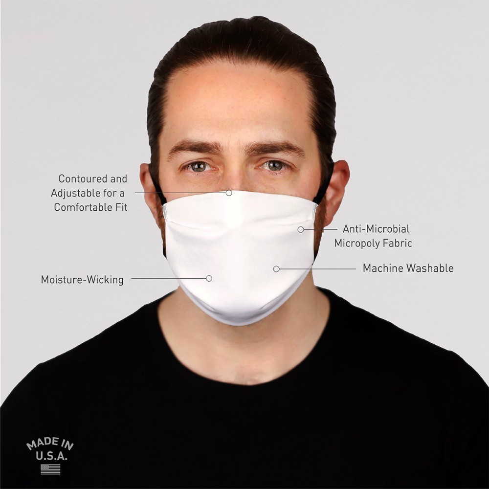 The masks are made of antimicrobial fabric and are designed to mimic medical grade versions.