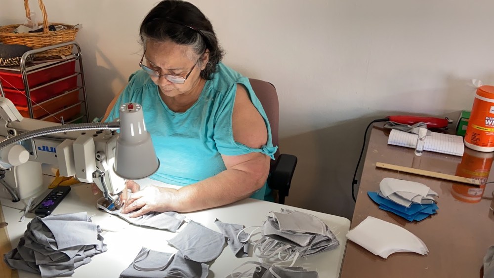 Local Miami seamstress sews masks for Upcycle Project