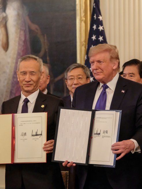 Top U.S. and China trade negotiators have agreed to advance plans laid out in the phase one trade deal despite the coronavirus crisis.