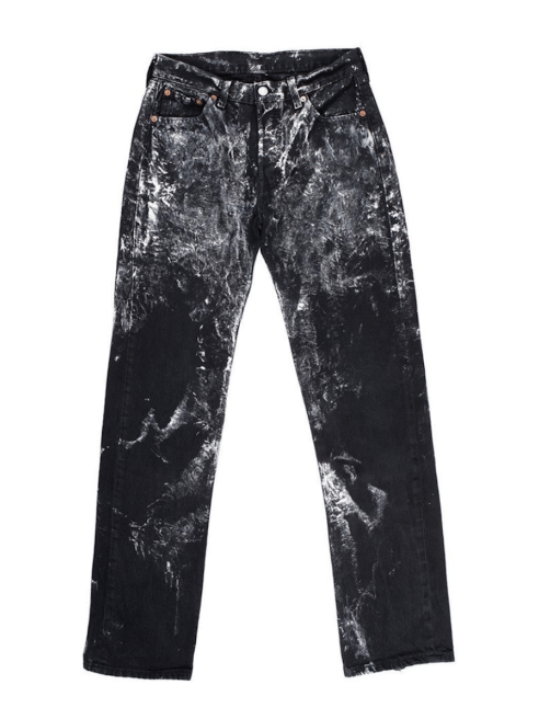 Vintage denim brand APJP launched a capsule collection featuring 10 pairs of upcycled jeans with various hand-painted denim effects.