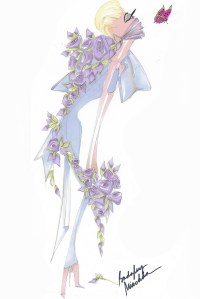 A sketch from Badgley Mischka up for auction.
