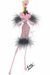 A sketch from Badgley Mischka up for auction.