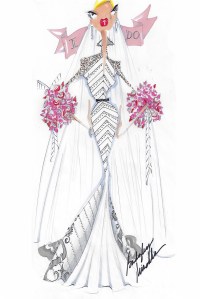 A sketch from Badgley Mischka up for auction.