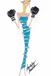 A sketch from Badgley Mischka up for auction.