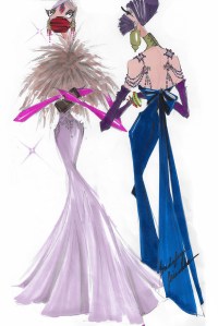 A sketch from Badgley Mischka up for auction.