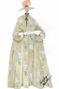 A sketch from Badgley Mischka up for auction.
