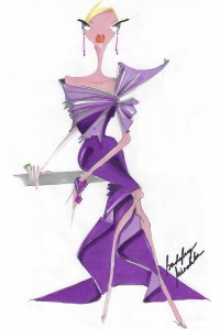 A sketch from Badgley Mischka up for auction.