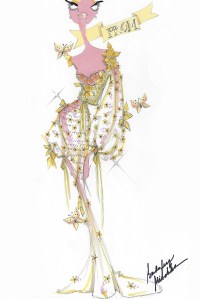 A sketch from Badgley Mischka up for auction.